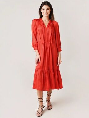 Zadig & Voltaire Coquelicot Satin Dress in Vibrant Red